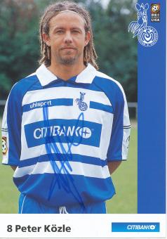 Peter Közle  2000/2001  MSV Duisburg  Fußball Autogrammkarte original signiert 