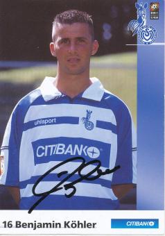 Benjamin Köhler  2000/2001  MSV Duisburg  Fußball Autogrammkarte original signiert 