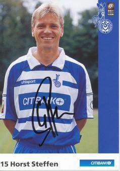 Horst Steffen  2000/2001  MSV Duisburg  Fußball Autogrammkarte original signiert 
