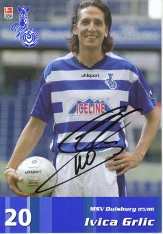 Ivica Grlic  2005/2006  MSV Duisburg  Fußball Autogrammkarte original signiert 