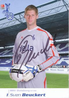 Sven Beuckert  2007/2008  MSV Duisburg  Fußball Autogrammkarte original signiert 