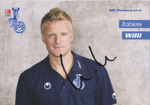 Tobias Willi   2009/2010  MSV Duisburg  Fußball Autogrammkarte original signiert 