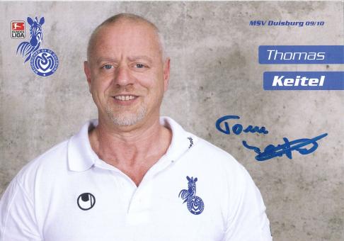 Thomas Keitel   2009/2010  MSV Duisburg  Fußball Autogrammkarte original signiert 