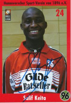 Salif Keita  2000/2001  Hannover 96  Fußball Autogrammkarte original signiert 
