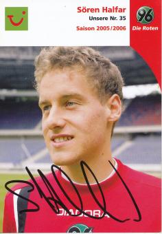 Sören Halfar  2005/2006  Hannover 96  Fußball Autogrammkarte original signiert 