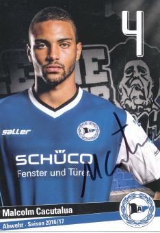 Malcolm Cacutalua   2016/2017  Arminia Bielefeld  Fußball Autogrammkarte original signiert 