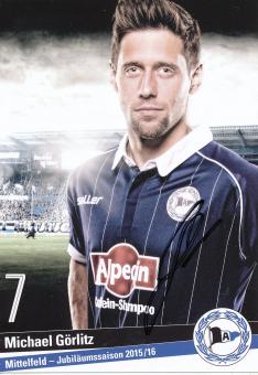 Michael Görlitz   2015/2016  Arminia Bielefeld  Fußball Autogrammkarte original signiert 