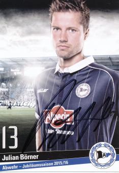 Julian Börner   2015/2016  Arminia Bielefeld  Fußball Autogrammkarte original signiert 