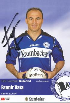 Fatmir Vata  2005/2006  Arminia Bielefeld  Fußball Autogrammkarte original signiert 