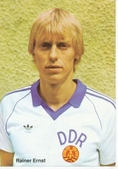 Rainer Ernst  DDR Nationalteam  Fußball Autogrammkarte dünne Version 