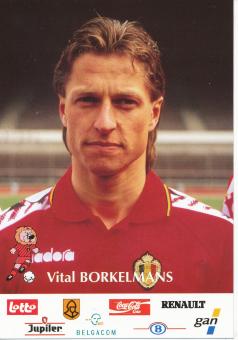 Vital Borkelmans  Belgien Nationalteam  Fußball Autogrammkarte 