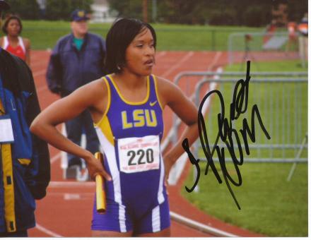 Stephanie Durst  USA   Leichtathletik Autogramm 13x18 cm Foto original signiert 