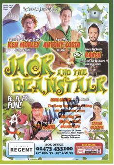 Ken Morley  Jack and the Beanstalk  Bühnen Autogramm Flyer original signiert 