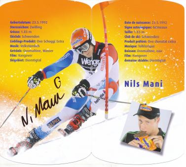 Nils Mani  Schweiz  Ski  Alpin Autogrammkarte original signiert 