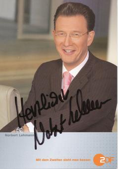 Norbert Lehmann  ZDF  TV Sender Autogrammkarte original signiert 