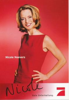 Nicole Noevers  Pro7  TV Sender Autogrammkarte Druck signiert 