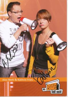 Alex Mehl & Kathrin Fries  Unser Ding  Radio  Autogrammkarte original signiert 