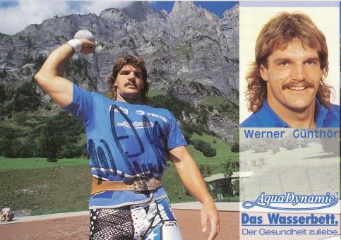 Werner Günthör  Schweiz  Leichtathletik  Autogrammkarte original signiert 