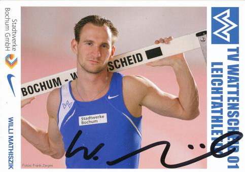 Willi Mathiszik  Leichtathletik  Autogrammkarte original signiert 