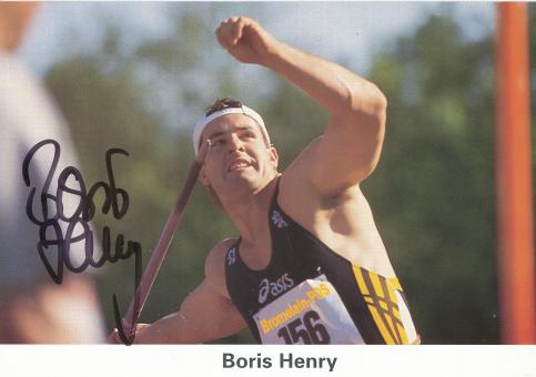 Boris Henry  Leichtathletik  Autogrammkarte original signiert 