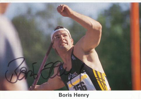 Boris Henry  Leichtathletik  Autogrammkarte original signiert 