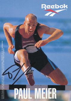Paul Meier  Leichtathletik  Autogrammkarte original signiert 