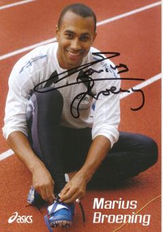 Marius Broening  Leichtathletik  Autogrammkarte original signiert 