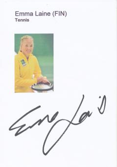 Emma Laine  Finnland  Tennis  Blankokarte original signiert 