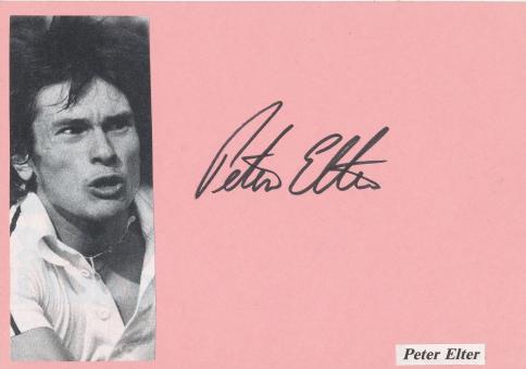 Peter Elter  Tennis  Blankokarte original signiert 