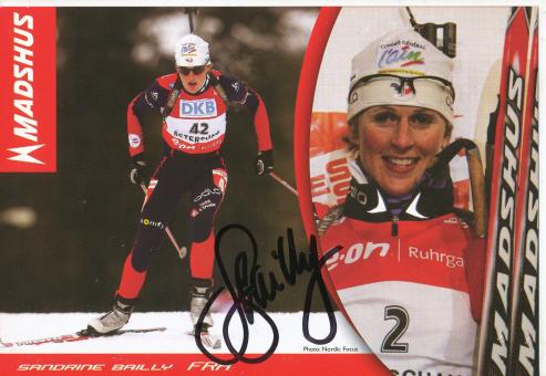 Sandrine Bailly  Frankreich  Biathlon  Autogrammkarte original signiert 