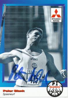 Peter Blank  Leichtathletik  Autogrammkarte original signiert 