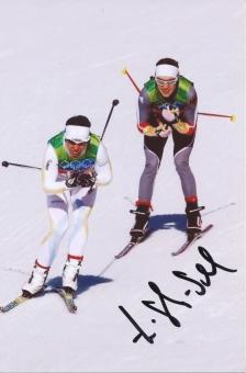 Evi Sachenbacher   Biathlon Autogramm Foto original signiert 