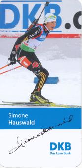Simone Hauswald   Biathlon  Autogrammkarte original signiert 