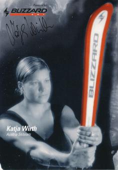 Katja Wirth  Österreich   Ski Alpin Autogrammkarte original signiert 
