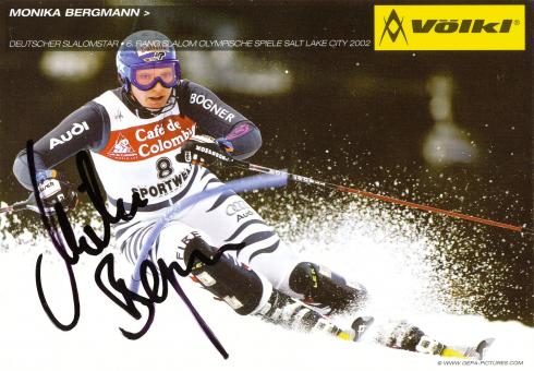 Monika Bergmann  Ski Alpin Autogrammkarte  original signiert 