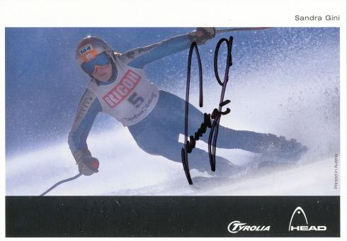 Sandra Gini  Schweiz   Ski Alpin Autogrammkarte  original signiert 