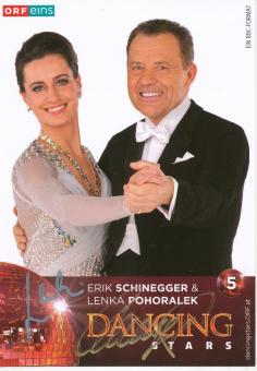 Schinegger & Pohoralek  ORF  Dancing Stars   TV  Sender Autogrammkarte original signiert 