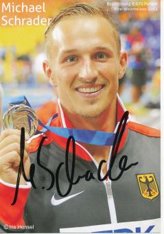 Michael Schrader  Leichtathletik  Autogrammkarte original signiert 