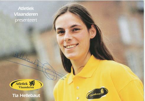 Tia Hellebaut  Belgien  Leichtathletik  Autogrammkarte original signiert 