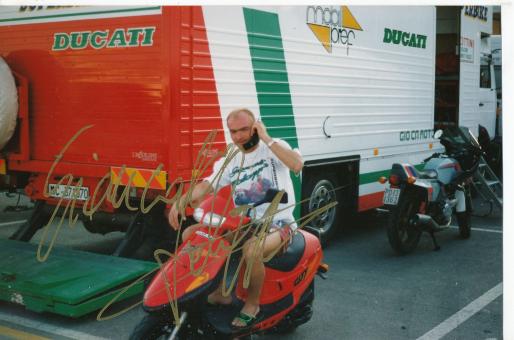 Giancarlo Falappa  Italien   Motorrad  Autogramm Foto original signiert 