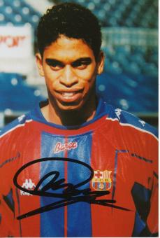 Michael Reiziger   FC Barcelona  Fußball Autogramm Foto original signiert 
