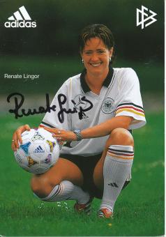 Renate Lingor  DFB Frauen Nationalteam Fußball Autogrammkarte original signiert 