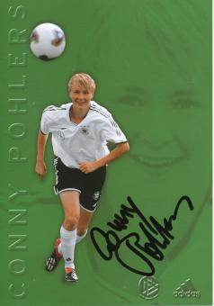 Conny Pohlers  DFB Frauen Nationalteam Fußball Autogrammkarte original signiert 