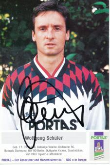 Wolfgang Schüler  Portas  Fußball Autogrammkarte  original signiert 