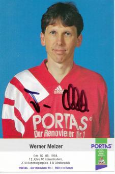 Werner Melzer  Portas  Fußball Autogrammkarte  original signiert 