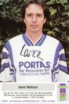 Horst Wohlers  Portas  Fußball Autogrammkarte  original signiert 