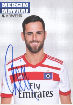 Mergim Mavraj   2017/2018  Hamburger SV  Fußball Autogrammkarte original signiert 