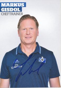 Markus Gisdol   2017/2018  Hamburger SV  Fußball Autogrammkarte original signiert 