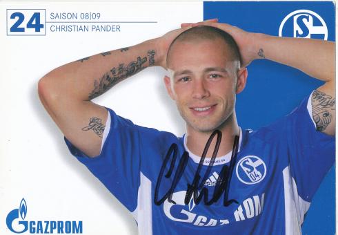 Christian Pander   2008/2009  Schalke 04  Fußball Autogrammkarte original signiert 