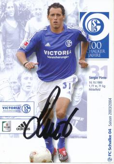 Sergio Pinto  2003/2004  Schalke 04  Fußball Autogrammkarte original signiert 